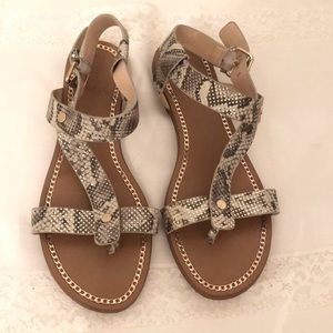 Vince Camuto | Gold & Silver Snakeskin Sandals